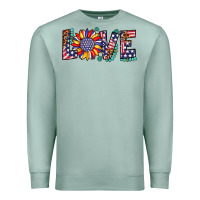 Seafoam love sunflower usa flag leopard Premium Sweatshirt - Artiststas