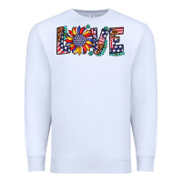 White love sunflower usa flag leopard Premium Sweatshirt - Artiststas