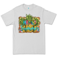 Dove Grey hello summer pineapple Premium Tee - BarkalooDesign