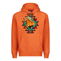 Carrot Aztec Symbol With Horse Premium Hoodie - FaDigitalArtStudio