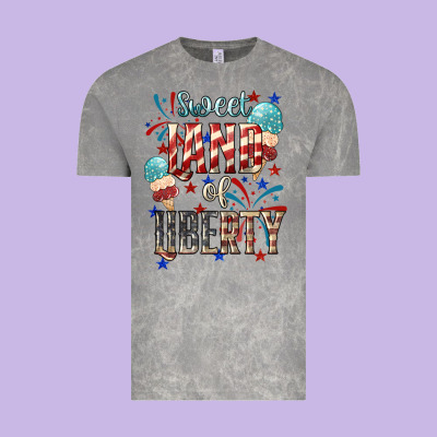 Sweet Land Of Liberty 4th Of July Vintage Tee Designed By Howdyjamesfarm