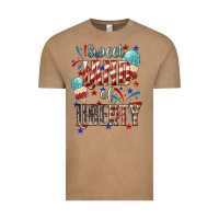 Vintage Coffee Sweet land of liberty 4th of july Vintage Tee - HowdyJamesFarm