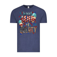 Vintage Denim Sweet land of liberty 4th of july Vintage Tee - HowdyJamesFarm