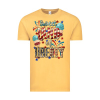 Vintage Mustard Sweet land of liberty 4th of july Vintage Tee - HowdyJamesFarm