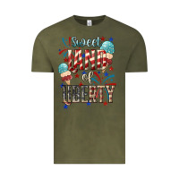 Vintage Olive Sweet land of liberty 4th of july Vintage Tee - HowdyJamesFarm