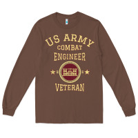 Chestnut US Army Combat Engineer Combat Engineer Veteran Gift Long Sleeve Tee - minhPixels