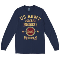 Navy US Army Combat Engineer Combat Engineer Veteran Gift Long Sleeve Tee - minhPixels