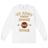 White US Army Combat Engineer Combat Engineer Veteran Gift Long Sleeve Tee - minhPixels