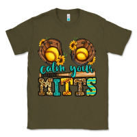 Army Green calm your mitts softball Classic Tee - Jasminsmagicworld