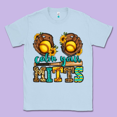 Calm Your Mitts Softball Classic Tee Designed By Jasminsmagicworld