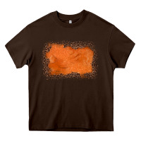 Chocolate Brown gemstone orange leopard background Heavy Core Tee - JahusDesignShop