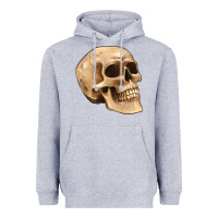 Heather Grey skull Heavyweight Hoodie - Artiststas