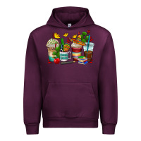 Mauve Wine spanish teacher coffee cups Urban Hoodie - AdoDesignShop