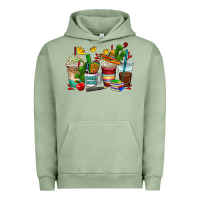 Pigment Oil Green spanish teacher coffee cups Urban Hoodie - AdoDesignShop