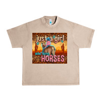 French Oak just a girl who loves horses Urban Heavy Tee - TumblerDesignByShophia