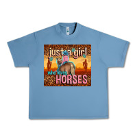 Just A Girl Who Loves Horses Urban Heavy Tee | Teevron