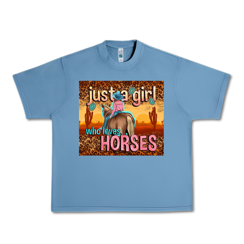 Just A Girl Who Loves Horses Urban Heavy Tee by TumblerDesignByShophia | Teevron