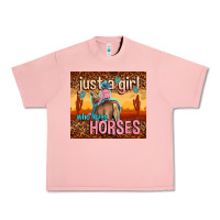 Salmon just a girl who loves horses Urban Heavy Tee - TumblerDesignByShophia
