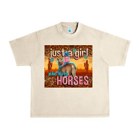 Sandshell just a girl who loves horses Urban Heavy Tee - TumblerDesignByShophia