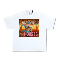 White just a girl who loves horses Urban Heavy Tee - TumblerDesignByShophia