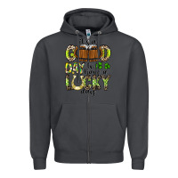 Smoke It's a Good Day To Have a Lucky Day Zipper Hoodie - CowhideDigitalArt