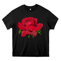 Black Oklahoma Rose Illustrations Heavy Core Tee - LillyAllenDesigns