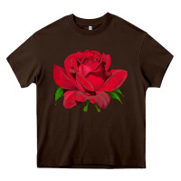 Chocolate Brown Oklahoma Rose Illustrations Heavy Core Tee - LillyAllenDesigns
