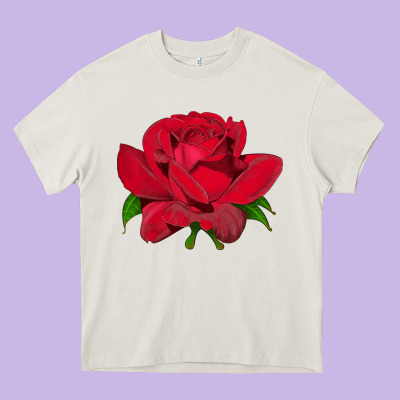 Oklahoma Rose Illustrations Heavy Core Tee Designed By Lillyallendesigns