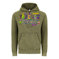 Vintage Olive mardi gras teacher assistant Vintage Hoodie - CowGirlArtShop