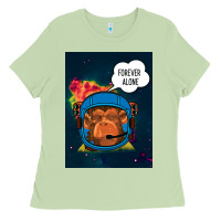 Matcha Forever Alone, Monkey, Space, Monkey At Space, Ladies Tee - Bettercallsaul