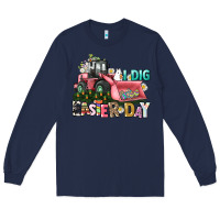 Navy I dig Easter Day Long Sleeve Tee - HowdyJamesFarm