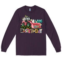Plum I dig Easter Day Long Sleeve Tee - HowdyJamesFarm
