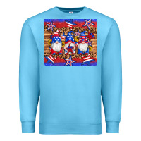 Ocean Blue american flag gnomes star leopard glitter tumbler Premium Sweatshirt - Artiststas