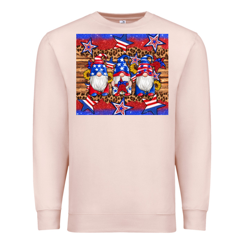 American Flag Gnomes Star Leopard Glitter Tumbler Premium Sweatshirt by Artiststas | Teevron