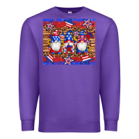 Purple american flag gnomes star leopard glitter tumbler Premium Sweatshirt - Artiststas