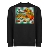 Black autumn leaves and pumpkins please mouse pad Heavyweight Sweatshirt - BundleAndBundleShop