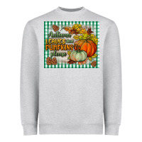Heather Grey autumn leaves and pumpkins please mouse pad Heavyweight Sweatshirt - BundleAndBundleShop