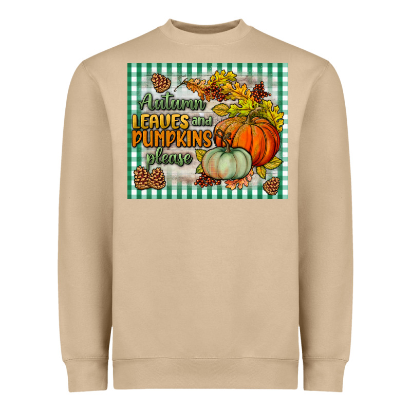 Autumn Leaves And Pumpkins Please Mouse Pad Heavyweight Sweatshirt by BundleAndBundleShop | Teevron