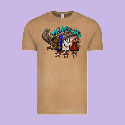 God Bless The Usa Eagle 4th Of July Vintage Tee Designed By Howdyjamesfarm