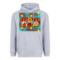 Heather Grey firefighter gnomes Heavyweight Hoodie - Artiststas