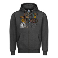 Charcoal Heather for god so loved the world jhon Zipper Hoodie - CowhideDigitalArt