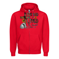Red for god so loved the world jhon Zipper Hoodie - CowhideDigitalArt