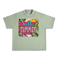 Oil Green hello summer with cowhide Urban Heavy Tee - TumblerDesignByShophia