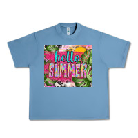 Pebble Blue hello summer with cowhide Urban Heavy Tee - TumblerDesignByShophia