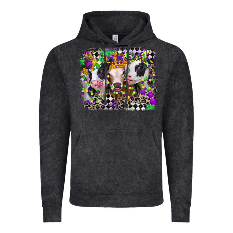 Mardi Gras Heifers Vintage Hoodie by CowGirlArtShop | Teevron