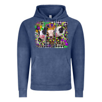 Vintage Denim mardi gras heifers Vintage Hoodie - CowGirlArtShop