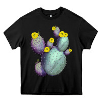 Black Opunthia Santa Rita Cactus Heavy Core Tee - LillyAllenDesigns