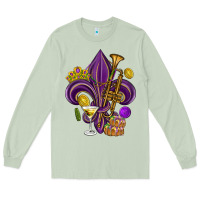 Matcha Fleur de lis Mardi Gras Long Sleeve Tee - HowdyJamesFarm