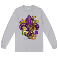 Moon Dust Fleur de lis Mardi Gras Long Sleeve Tee - HowdyJamesFarm