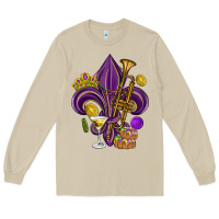 Mushroom Fleur de lis Mardi Gras Long Sleeve Tee - HowdyJamesFarm
